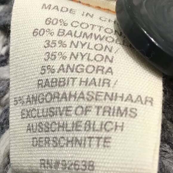 Fossil Gray & Cream Cardigan Button Up Sweater - Picture 4 of 4